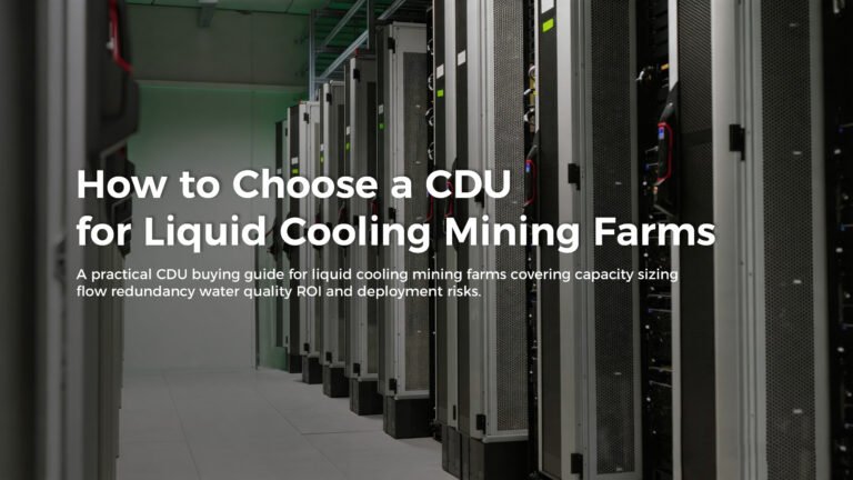How to Choose a CDU for Liquid Cooling Mining Farms
