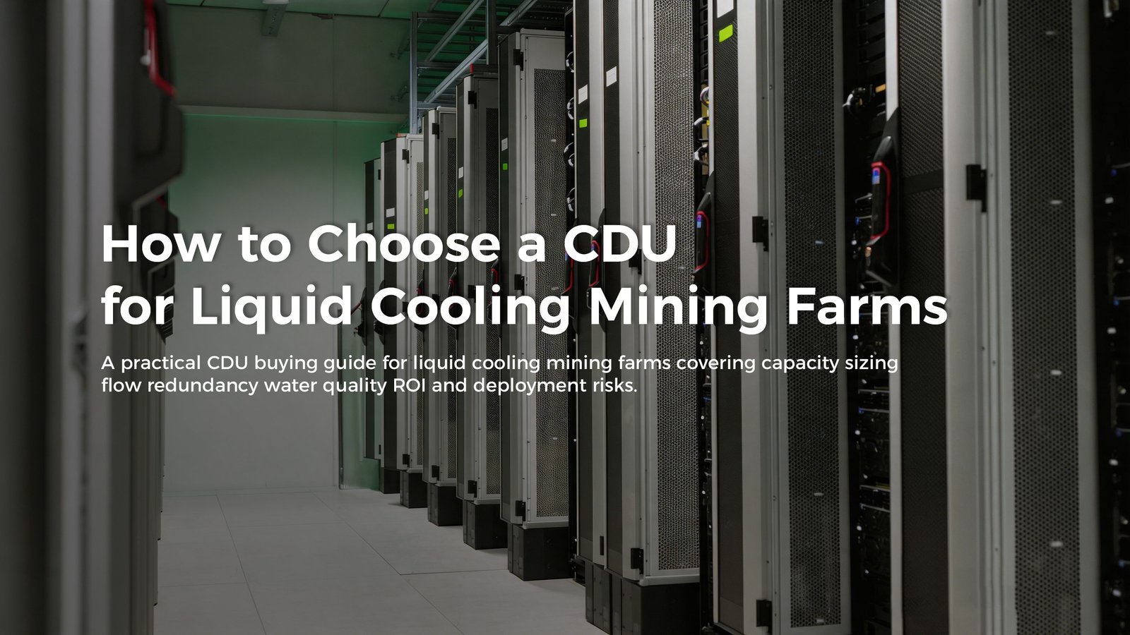 How to Choose a CDU for Liquid Cooling Mining Farms