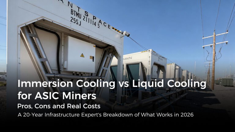 Immersion Cooling vs Liquid Cooling for ASIC Miners