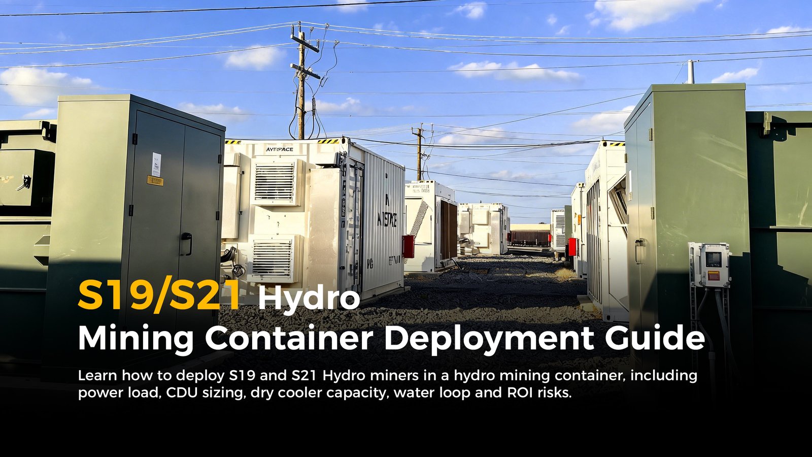 S19/S21 Hydro Mining Container Deployment Guide: Size the Heat Before You Count the Miners