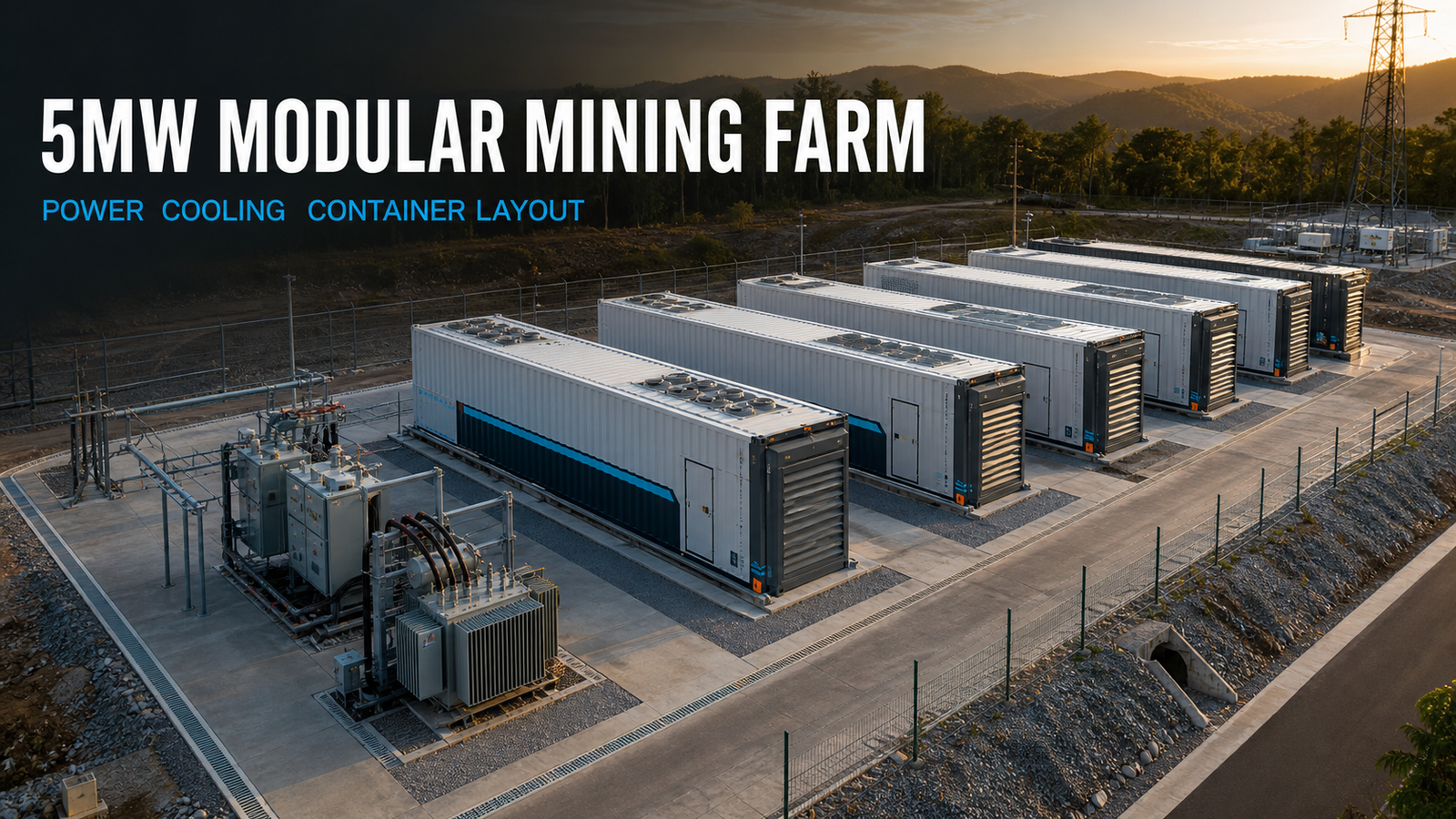 How to Build a 5MW Modular Mining Farm: Power Cooling and Container Layout