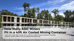 ¿Cuántos mineros ASIC caben en un contenedor de minería de 40 pies refrigerado por aire?