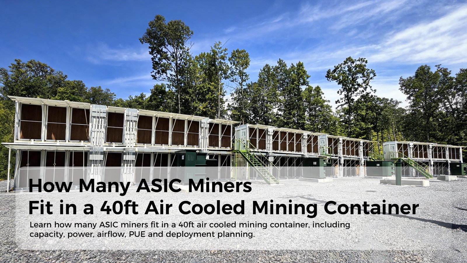 How Many ASIC Miners Fit in a 40ft Air Cooled Mining Container?