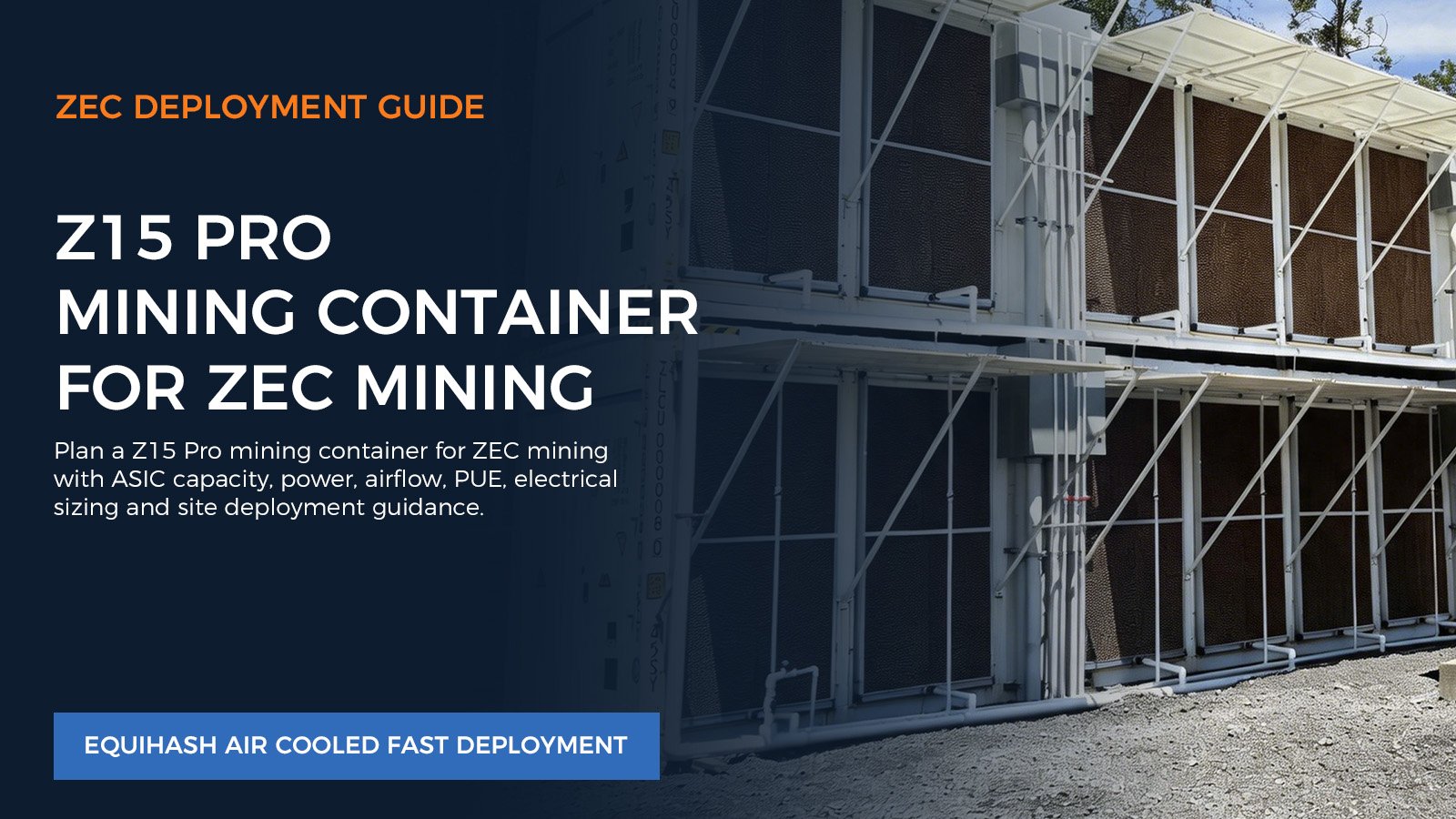 Z15 Pro Mining Container Deployment Guide for ZEC Mining