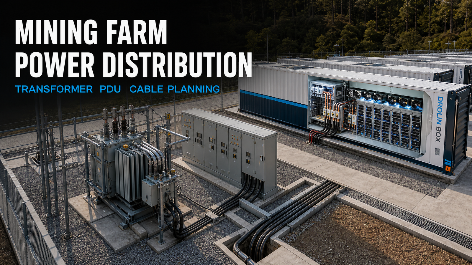 Mining Farm Power Distribution Guide: Transformer PDU and Cable Planning
