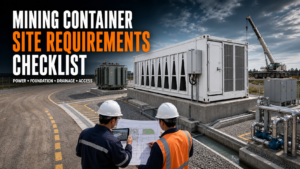 Mining Container Site Requirements Checklist: Power, Foundation, Drainage and Delivery Access