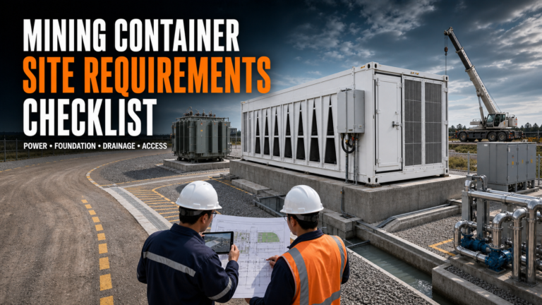 Mining Container Site Requirements Checklist: Power, Foundation, Drainage and Delivery Access