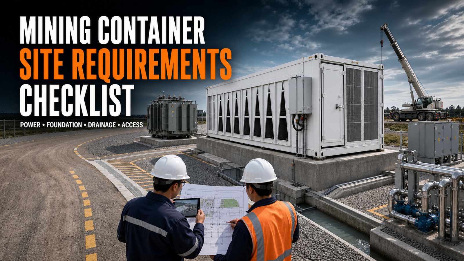 Mining Container Site Requirements Checklist: Power, Foundation, Drainage and Delivery Access
